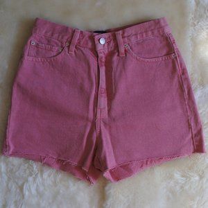 UO / BDG Girlfriend high rise pink shorts - 27